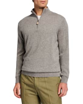 Neiman Marcus Men s Cloud Cashmere 1 4 Zip Sweater Neiman Marcus