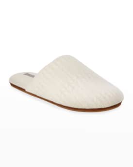 Cable Knit Cashmere Slippers