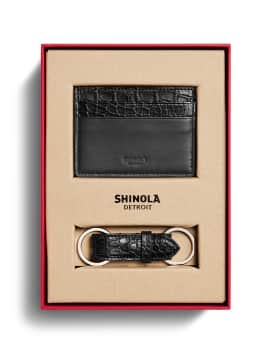 Shinola Men s Alligator Card Case Key Fob Box Set Neiman Marcus