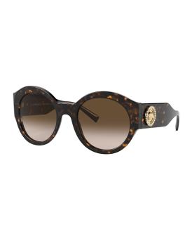Versace Chunky Oval Sunglasses w/ Crystal Embellished Medusa  display picture 1