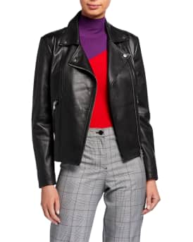 Emporio Armani Leather Moto Jacket Neiman Marcus