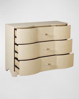 Norse 3-Drawer Grasscloth Chest