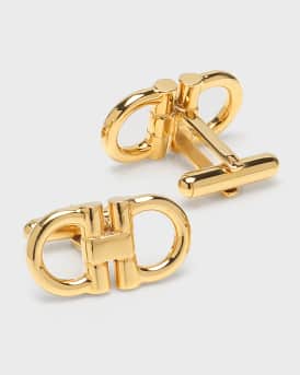 Men's Golden Horsebit Cufflinks