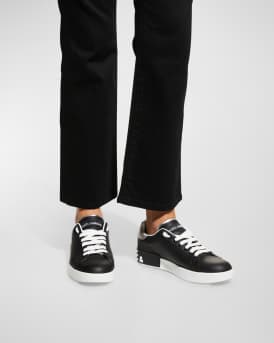 Leather Logo Low-Top Sneakers