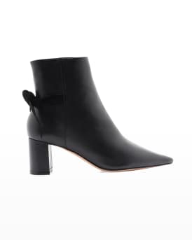 Alexandre Birman Clarita Block Heel Point Toe Ankle Boots Neiman