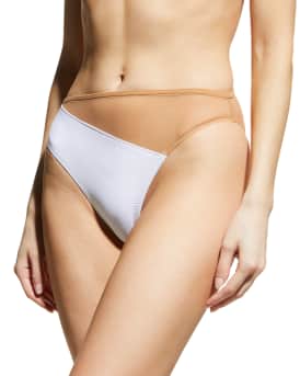 Snake Mesh Illusion Bikini Swim Bottom