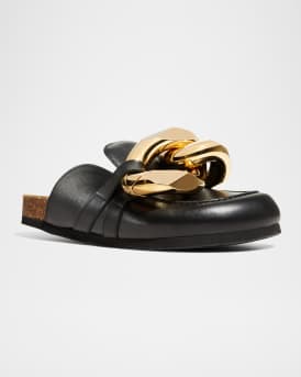 Chunky Napa Chain Slide Mules