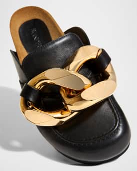 Chunky Napa Chain Slide Mules