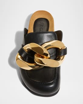 Chunky Napa Chain Slide Mules