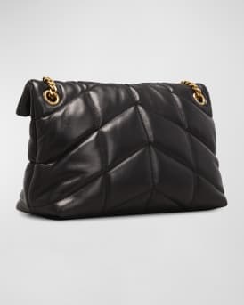 Lou Puffer Small YSL Shoulder Bag in Quilted Leather