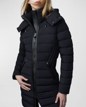 Farren Detachable-Hood Lightweight Down Coat