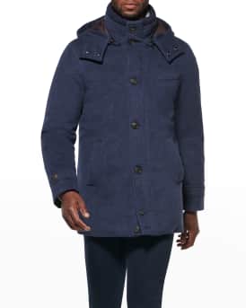 Norwegian Wool Men s Down Pure Cashmere City Active Parka Navy Neiman Marcus