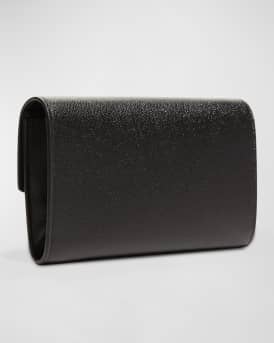 Uptown YSL Wallet on Chain in Grained Leather