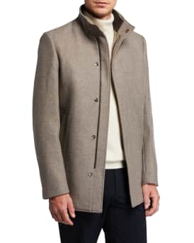 Melton wool zip topcoat store