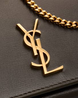 YSL Monogram Phone Holder Crossbody Bag in Leather
