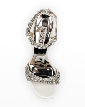Galia Metallic Crystal Stiletto Sandals