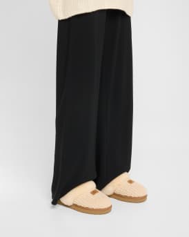 Cozy Knit Shearling Slippers