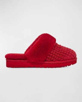 Cozy Knit Shearling Slippers