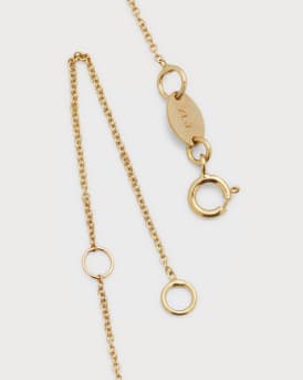 14k Gold Asymmetrical Initial and Bezel Diamond Necklace