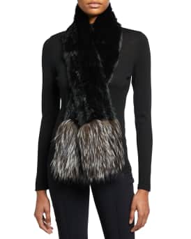 Adrienne landau fur scarf sales
