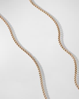 Men's Box Chain Necklace in 18K Gold, 2.7mm, 20"L