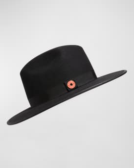 Men's Queen Red-Brim Wool Fedora Hat