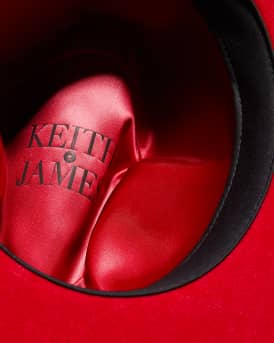 Men's Queen Red-Brim Wool Fedora Hat