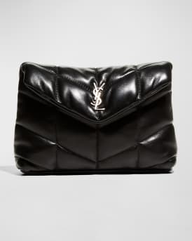 Lou Puffer YSL Pouch in Quilted Leather