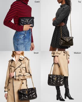 Lou Puffer YSL Pouch in Quilted Leather