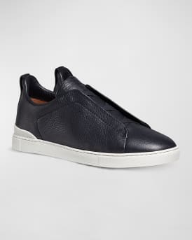 Men's Triple Stitch Deerskin Leather Sneakers