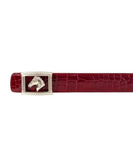 Stefano Ricci Men's Signature Eagle Crocodile Leather Belt In