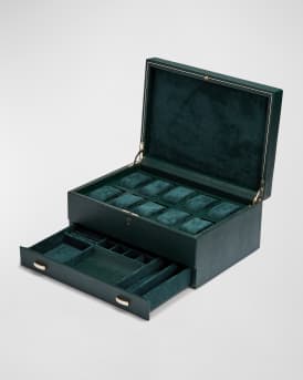 British Racing 10-Piece Watch Box with Drawer