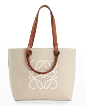 Neiman Marcus Brown Leather Trim Shearling Tote Bag