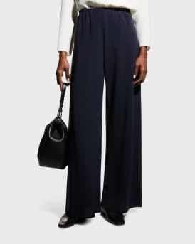 Gala Wide-Leg Crepe Pants