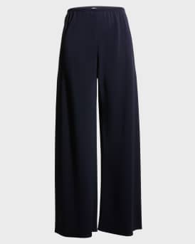 Gala Wide-Leg Crepe Pants