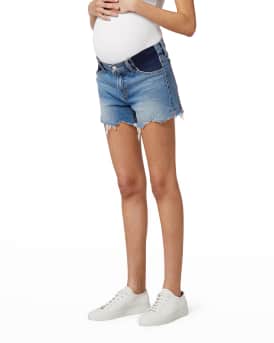 Maternity cut off jean shorts cheap