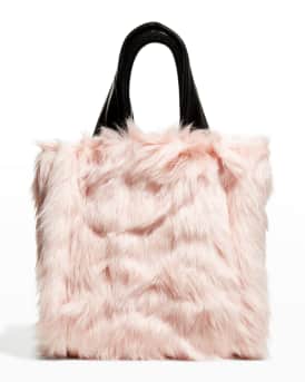 Stand Studio Lucille Faux-Fur Tote Bag | Neiman Marcus