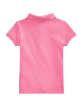 Girl's Logo Embroidered Short-Sleeve Polo Shirt, Size 2-6X