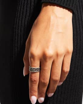 Sterling Silver GG Flower Ring