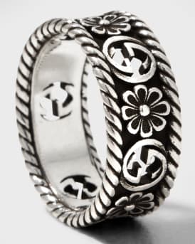 Sterling Silver GG Flower Ring