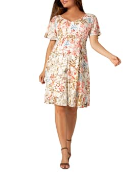 Maternity Kimono Floral Print Dress
