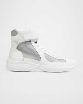 Men's America's Cup Patent Leather High-Top Sneakers