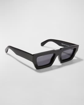OFF-WHITE: Manchester sunglasses in acetate - Blue  Off-White sunglasses  MANCHESTER SUNGLASSES online at