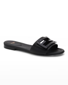 Baguette FF Tube Medallion Flat Sandals