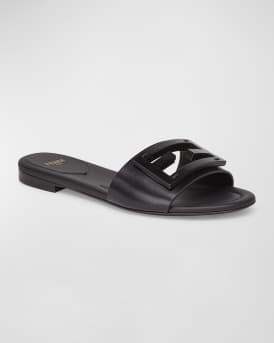 Baguette FF Tube Medallion Flat Sandals