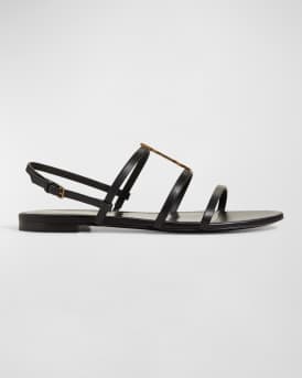 Cassandra Calfskin YSL Slingback Sandals