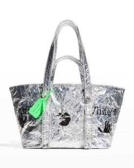 Off-White Commercial Small Hand Off Laminated Tote Bag | Neiman Marcus