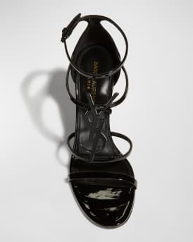 Opyum YSL Patent Ankle-Strap Sandals