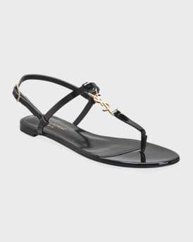 Cassandra Leather YSL Slingback Sandals