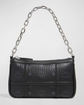 Delmy Visetos Mini Logo Chain Shoulder Bag